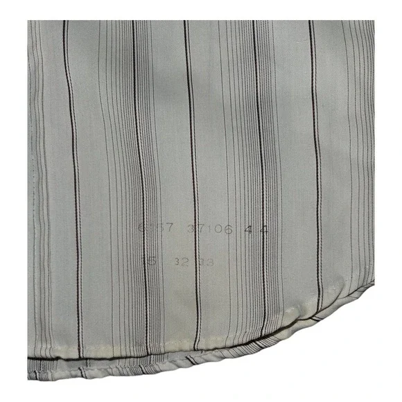 Vintage Montgomery Ward Button Up Shirt 32/33 Men's White w/Brown Stripes - Picture 5 of 6